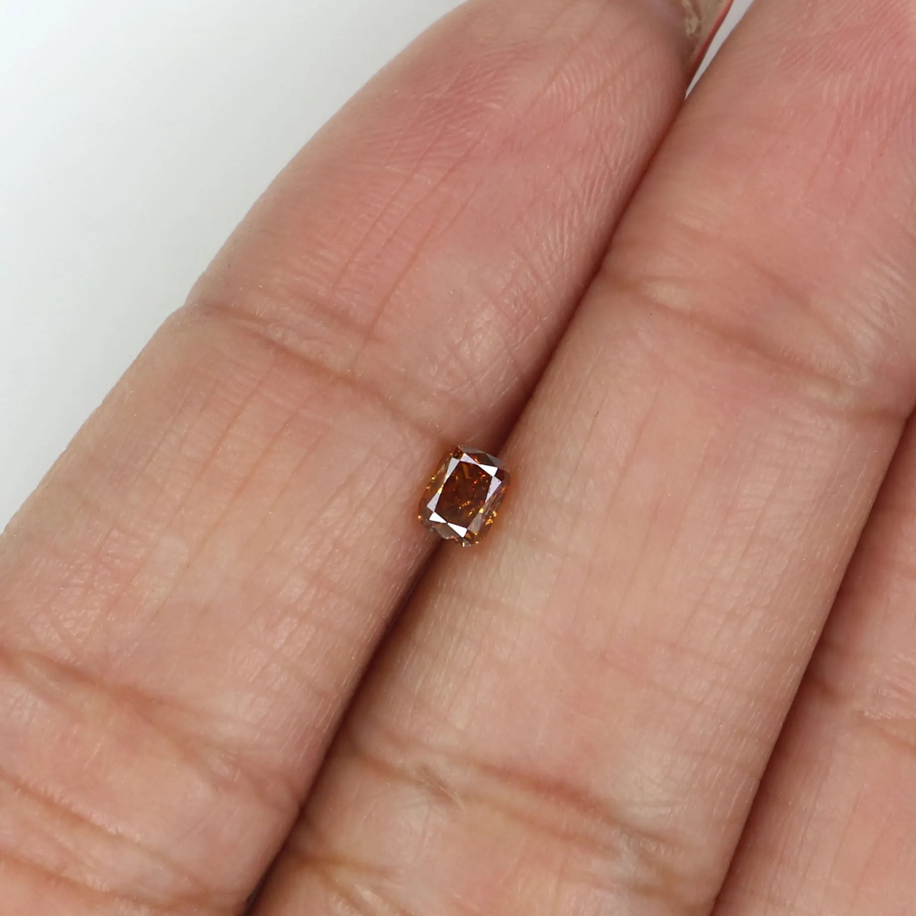 0.23 CT Natural Loose Cushion Shape Diamond Yellow Brown Color Cushion Diamond 3.75 MM Natural Diamond Cushion Brilliant Cut Dia