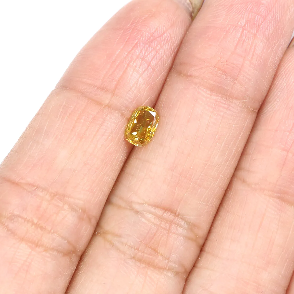 0.44 CT Natural Loose Cushion Shape Diamond Coffee Color Cushion Diamond 5.70 MM Natural Coffee Diamond Cushion Brilliant Cut Di