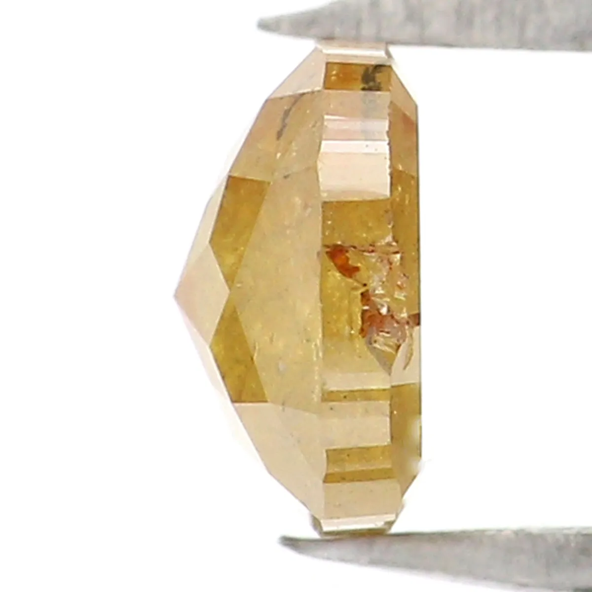 0.67 CT Natural Loose Cushion Shape Diamond Yellow Color Cushion Cut Diamond 5.30 MM Natural Loose Diamond Cushion Rose Cut Diam