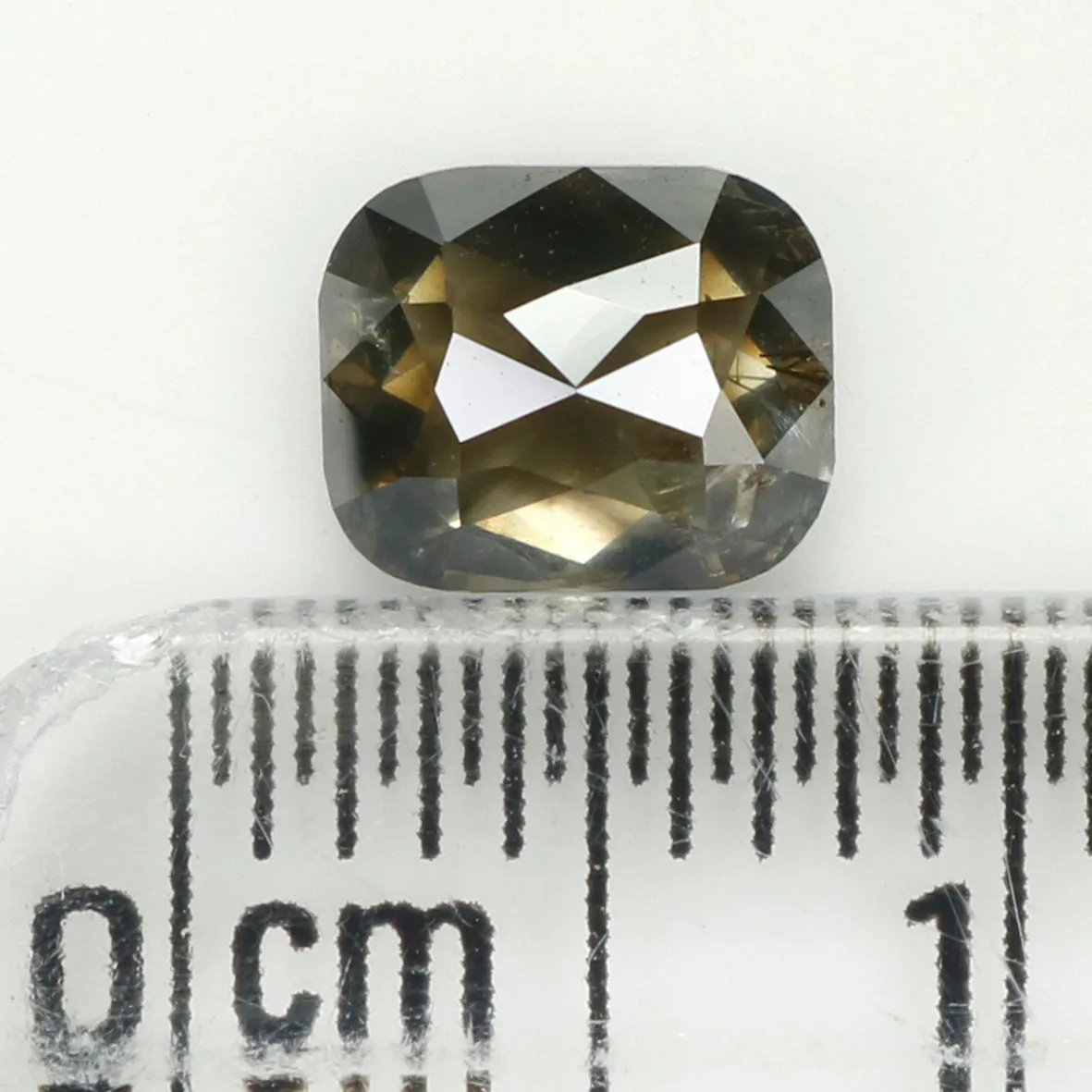 0.85 Ct Natural Loose Cushion Cut Diamond Brown Cushion Diamond 6.20 MM Natural Loose Diamond Brown Color Cushion Rose Cut Diamo