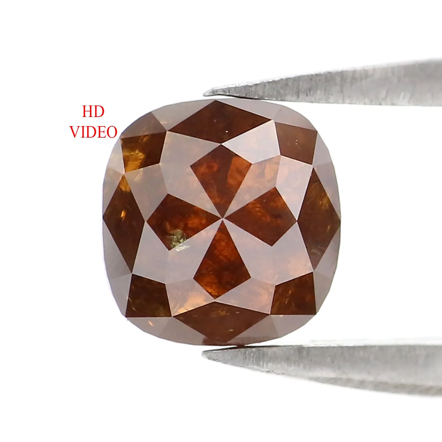 1.01 CT Natural Loose Cushion Shape Diamond Brown Color Cushion Cut Diamond 5.75 MM Natural Loose Diamond Cushion Rose Cut Diamo