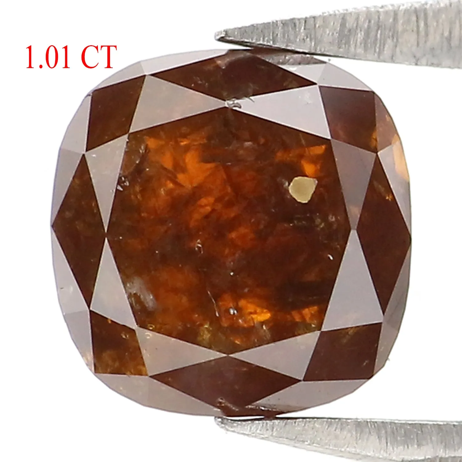 1.01 CT Natural Loose Cushion Shape Diamond Brown Color Cushion Cut Diamond 5.75 MM Natural Loose Diamond Cushion Rose Cut Diamo