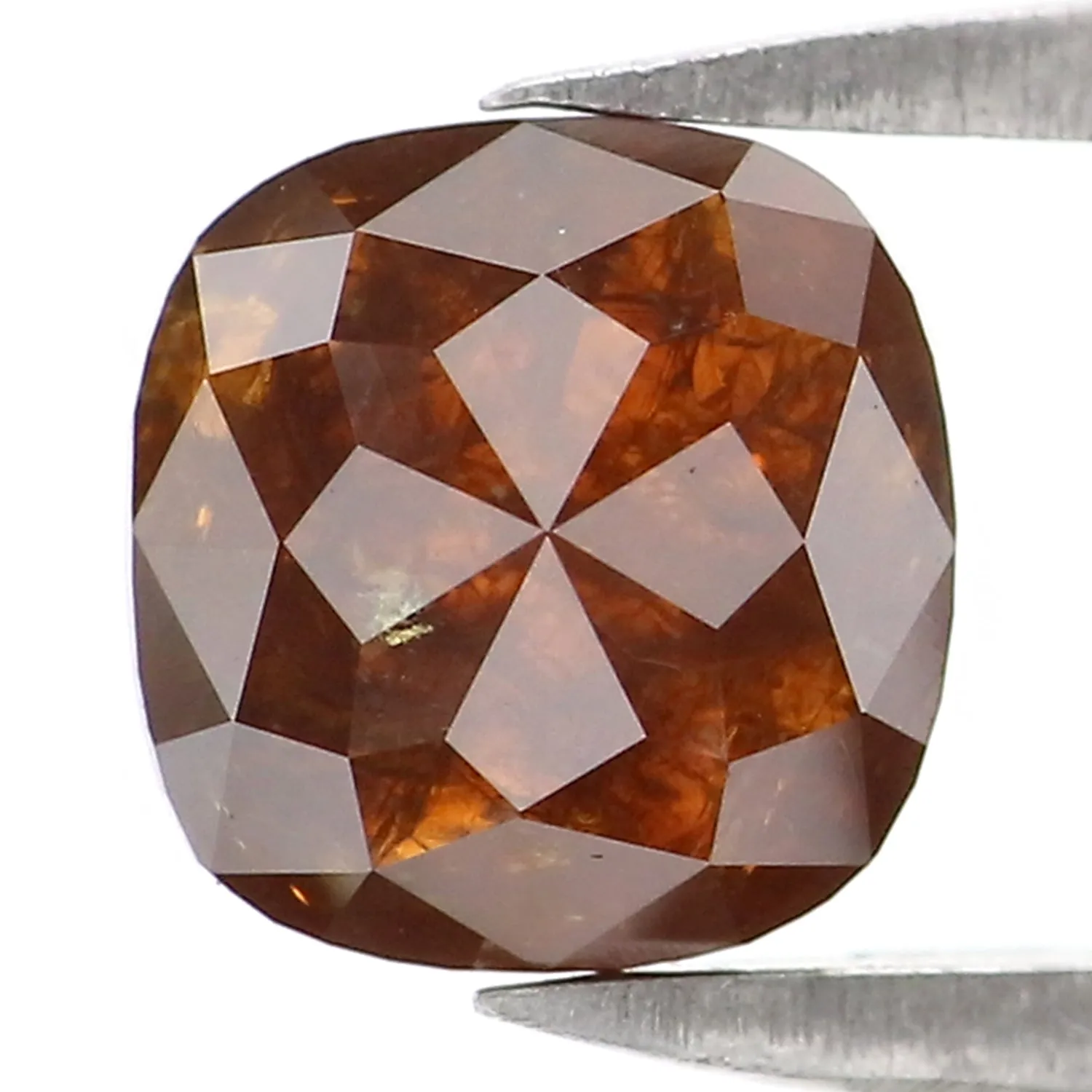 1.01 CT Natural Loose Cushion Shape Diamond Brown Color Cushion Cut Diamond 5.75 MM Natural Loose Diamond Cushion Rose Cut Diamo