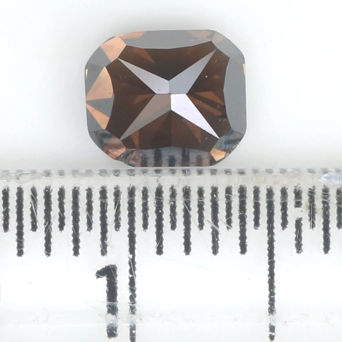 1.05 CT Natural Loose Cushion Shape Diamond Brown Color Cushion Diamond 5.75 MM Natural Brown Diamond Cushion Brilliant Cut Diam