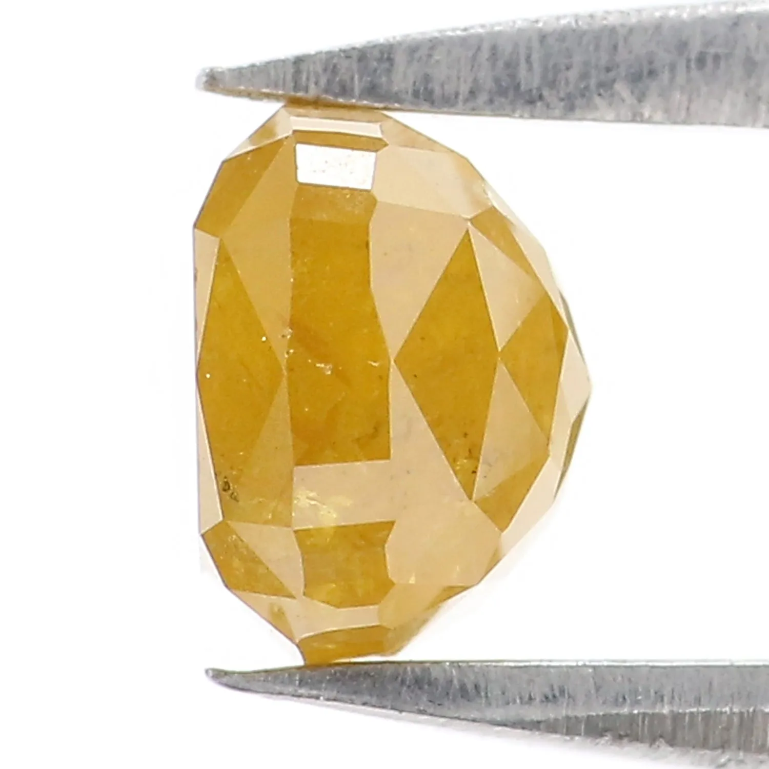 1.21 CT Natural Loose Cushion Shape Diamond Yellow Color Cushion Cut Diamond 5.55 MM Natural Yellow Diamond Cushion Rose Cut Dia