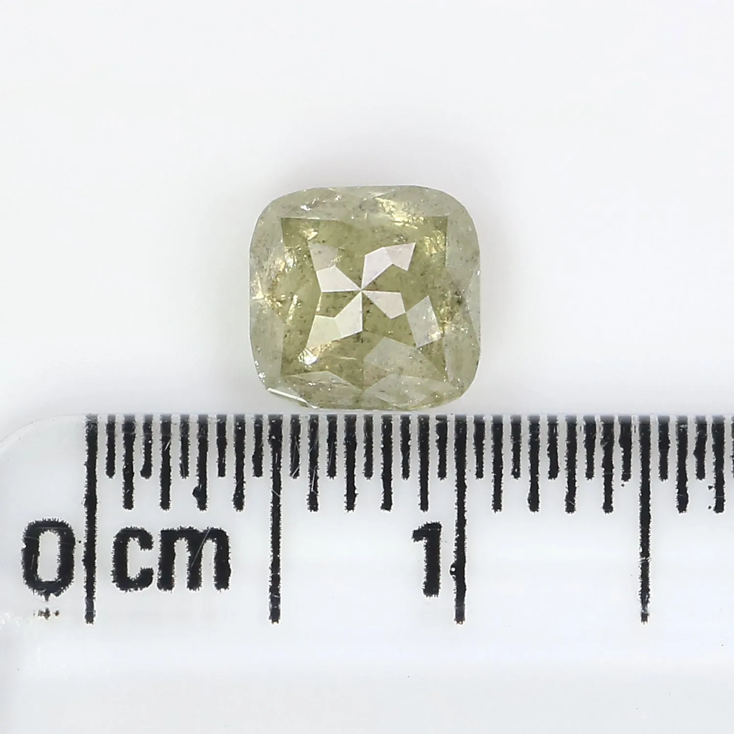 1.53 CT Natural Loose Cushion Shape Diamond Green Color Cushion Cut Diamond 6.25 MM Natural Grey Diamond Cushion Rose Cut Diamon