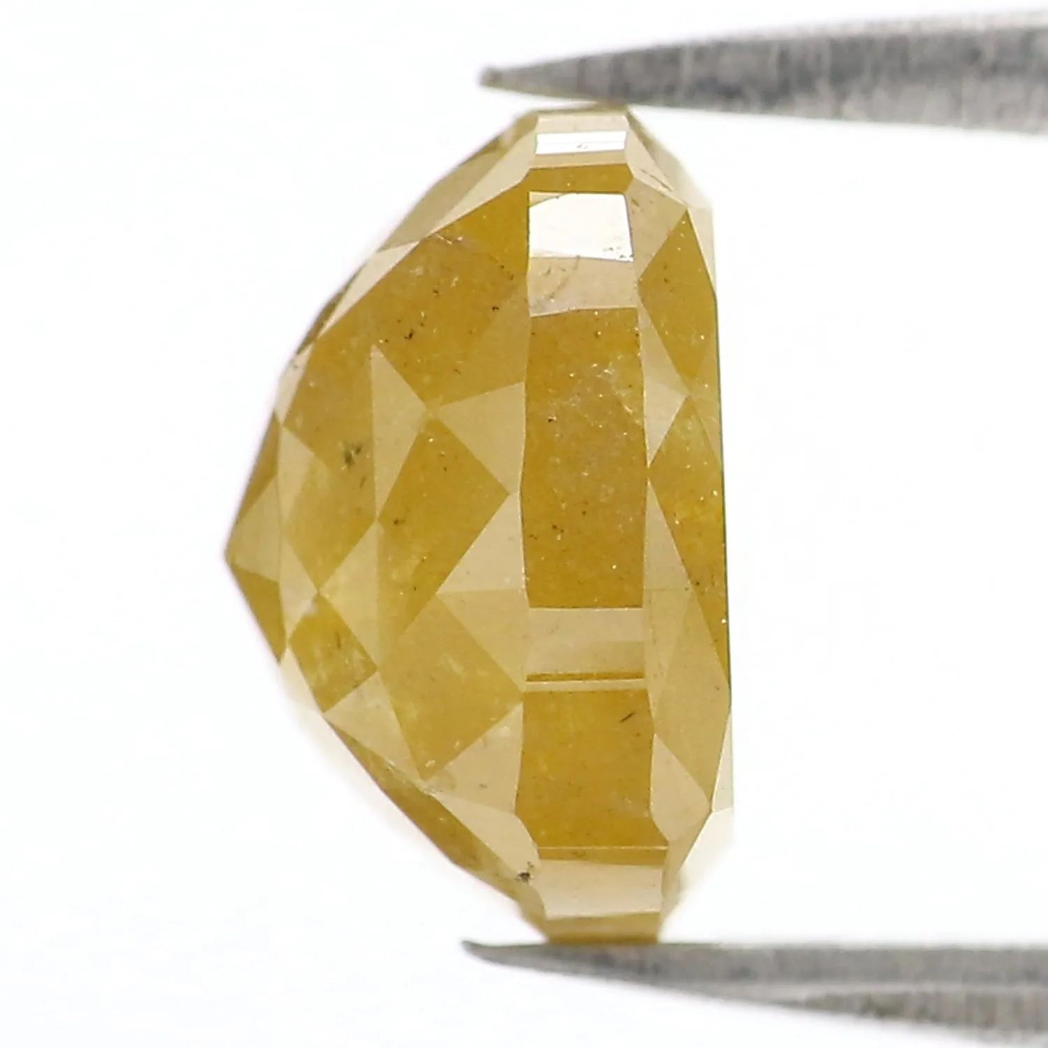 2.94 CT Natural Loose Cushion Shape Diamond Yellow Color Cushion Cut Diamond 7.70 MM Natural Loose Diamond Cushion Rose Cut Diam