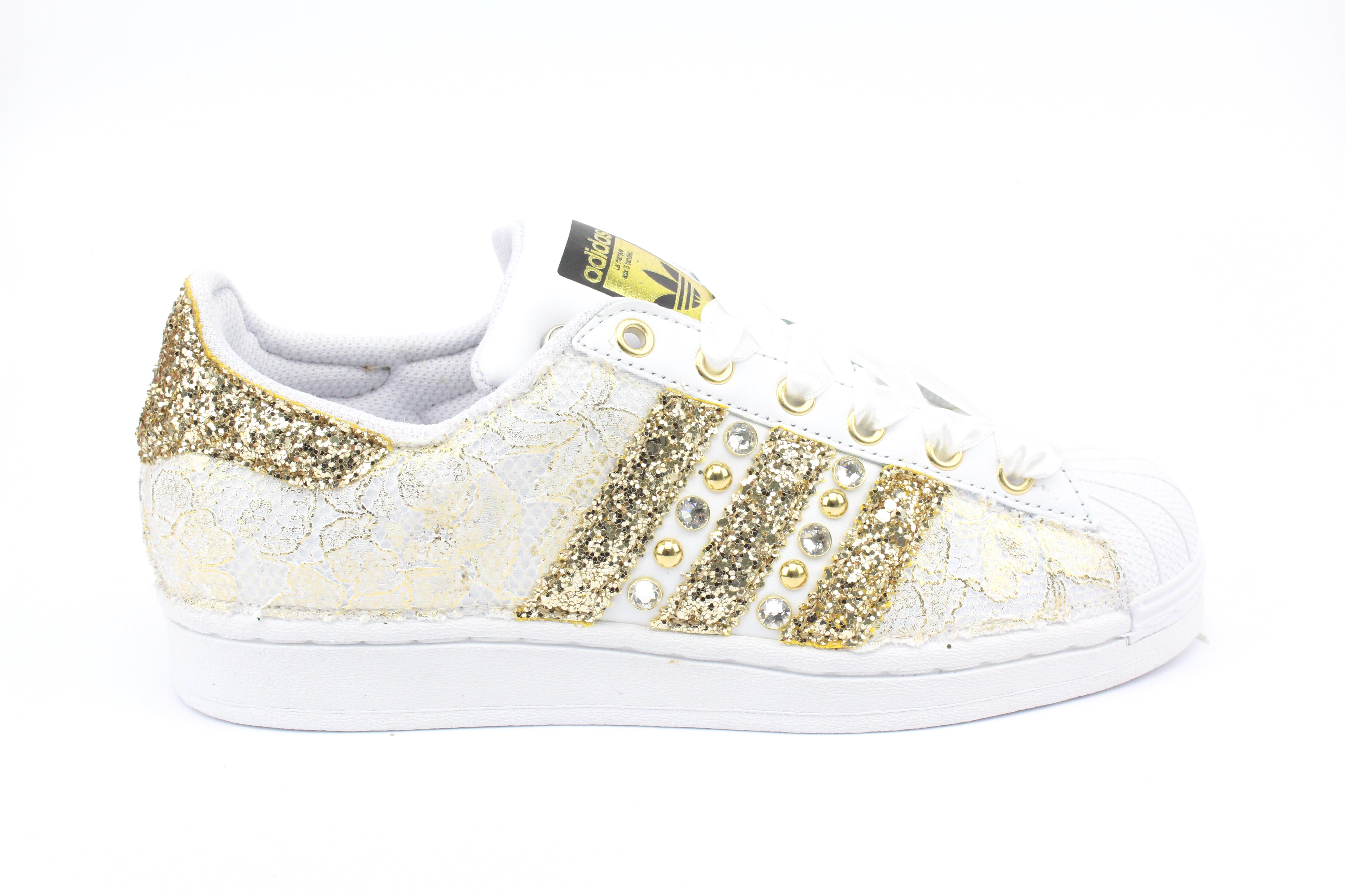 Adidas Superstar Pizzo Gold Glitter & Strass