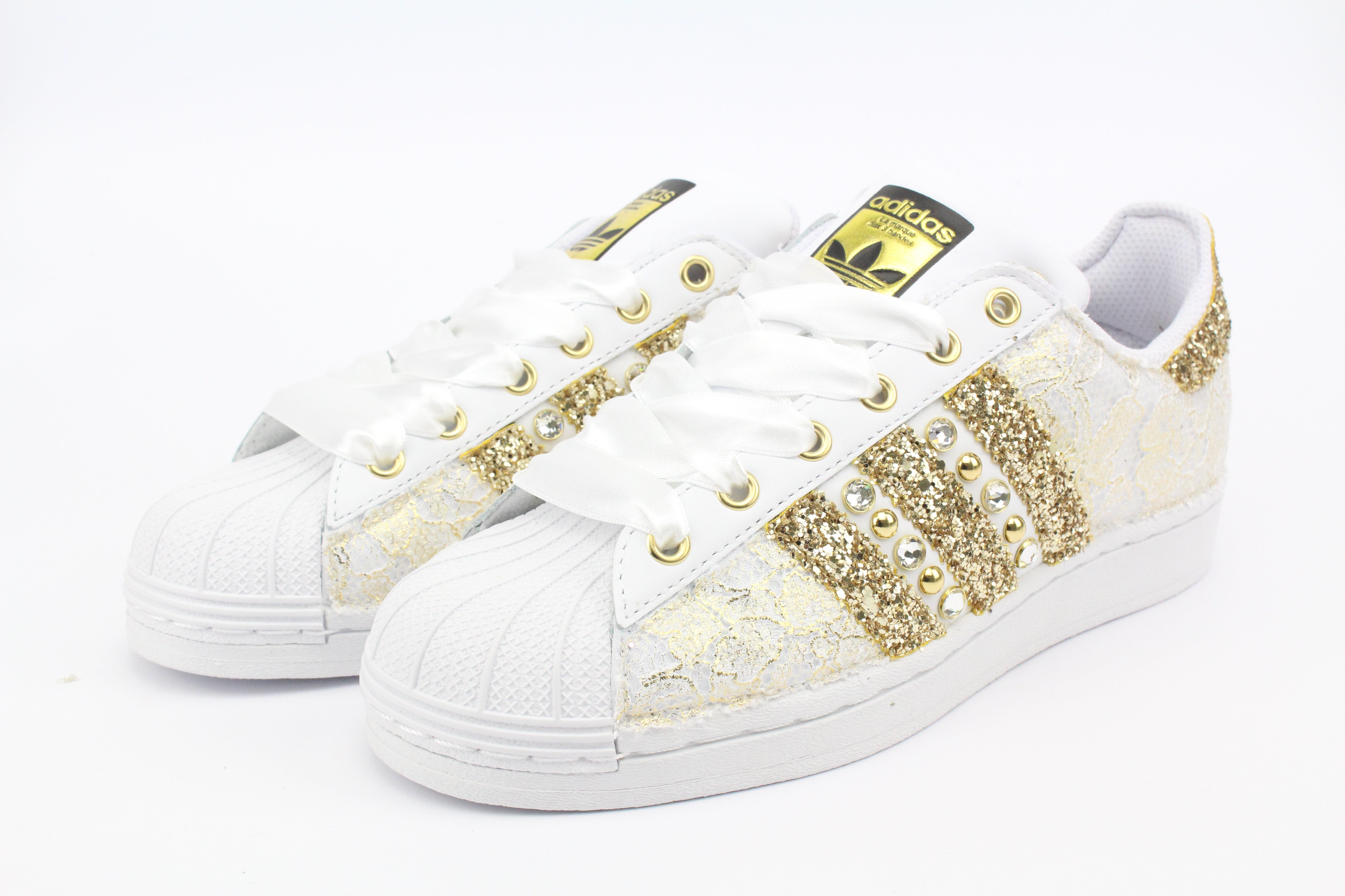 Adidas Superstar Pizzo Gold Glitter & Strass