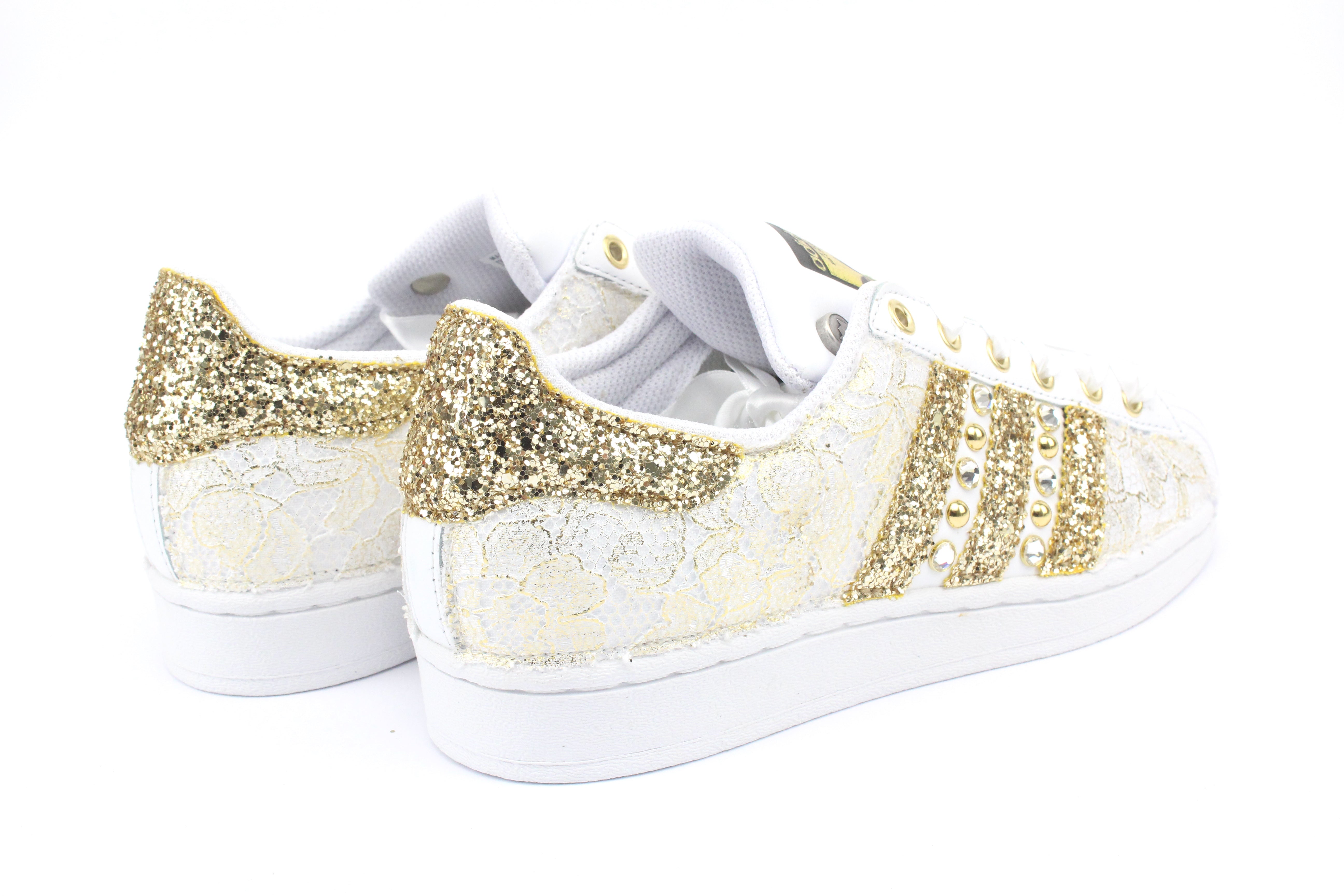 Adidas Superstar Pizzo Gold Glitter & Strass