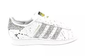 Adidas Superstar Silver Glitter & Vernice