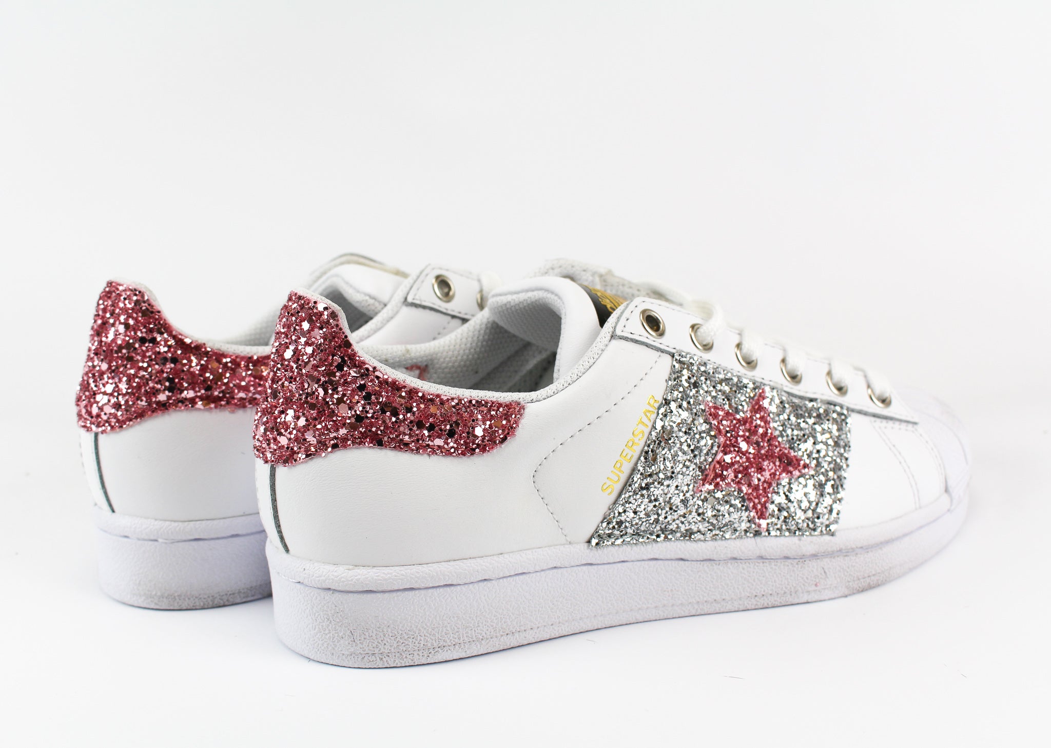 Adidas Superstar Stella Pink & Silver Glitter