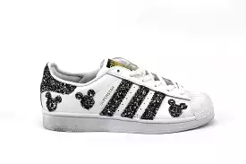 Adidas Superstar Topolini Black Silver Glitter