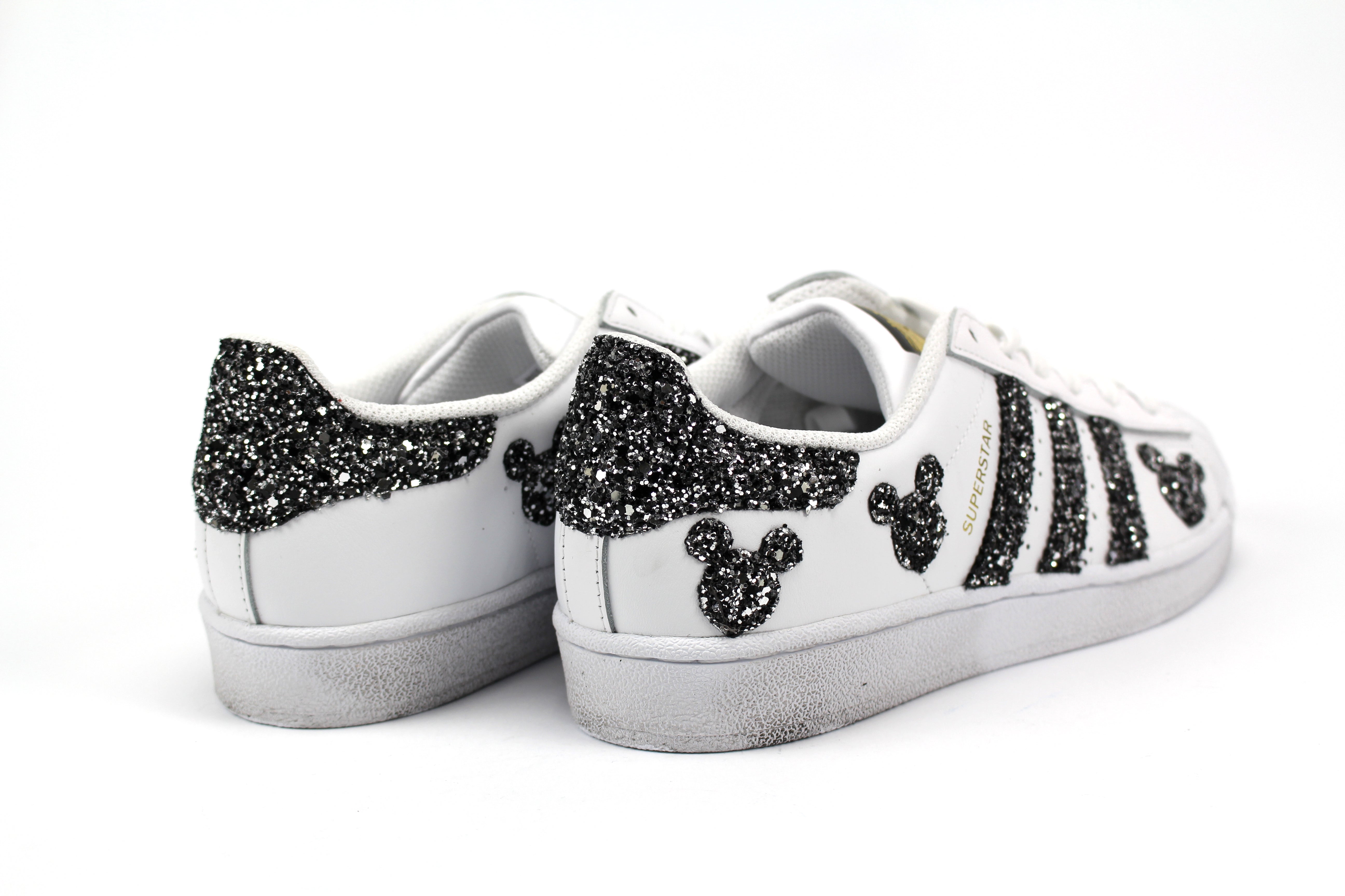 Adidas Superstar Topolini Black Silver Glitter