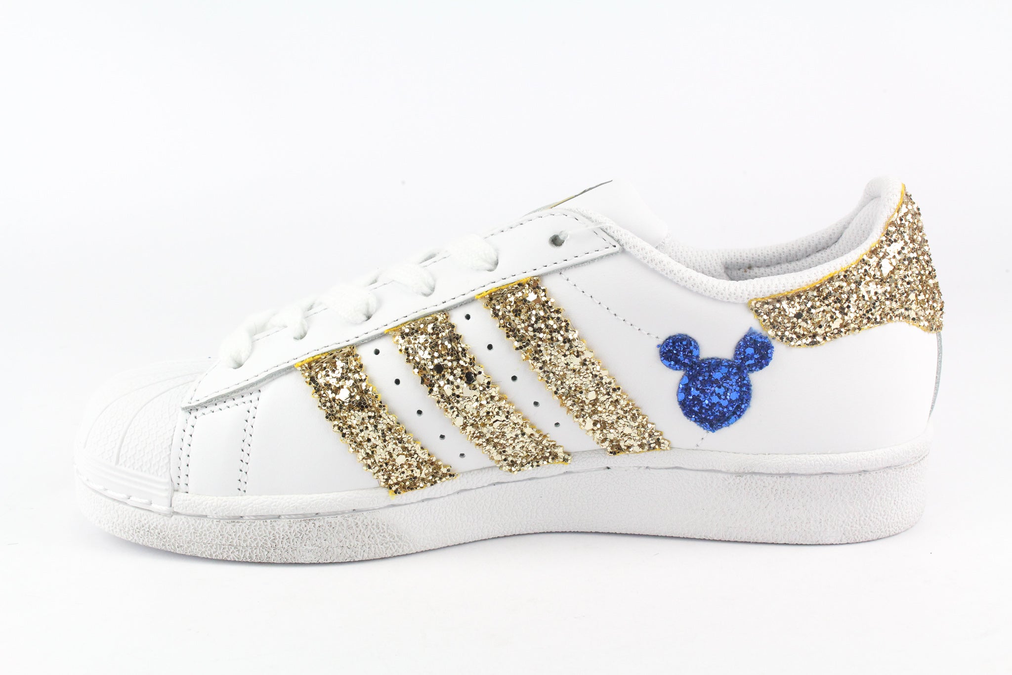 Adidas Superstar Topolini Bluette & Gold Glitter