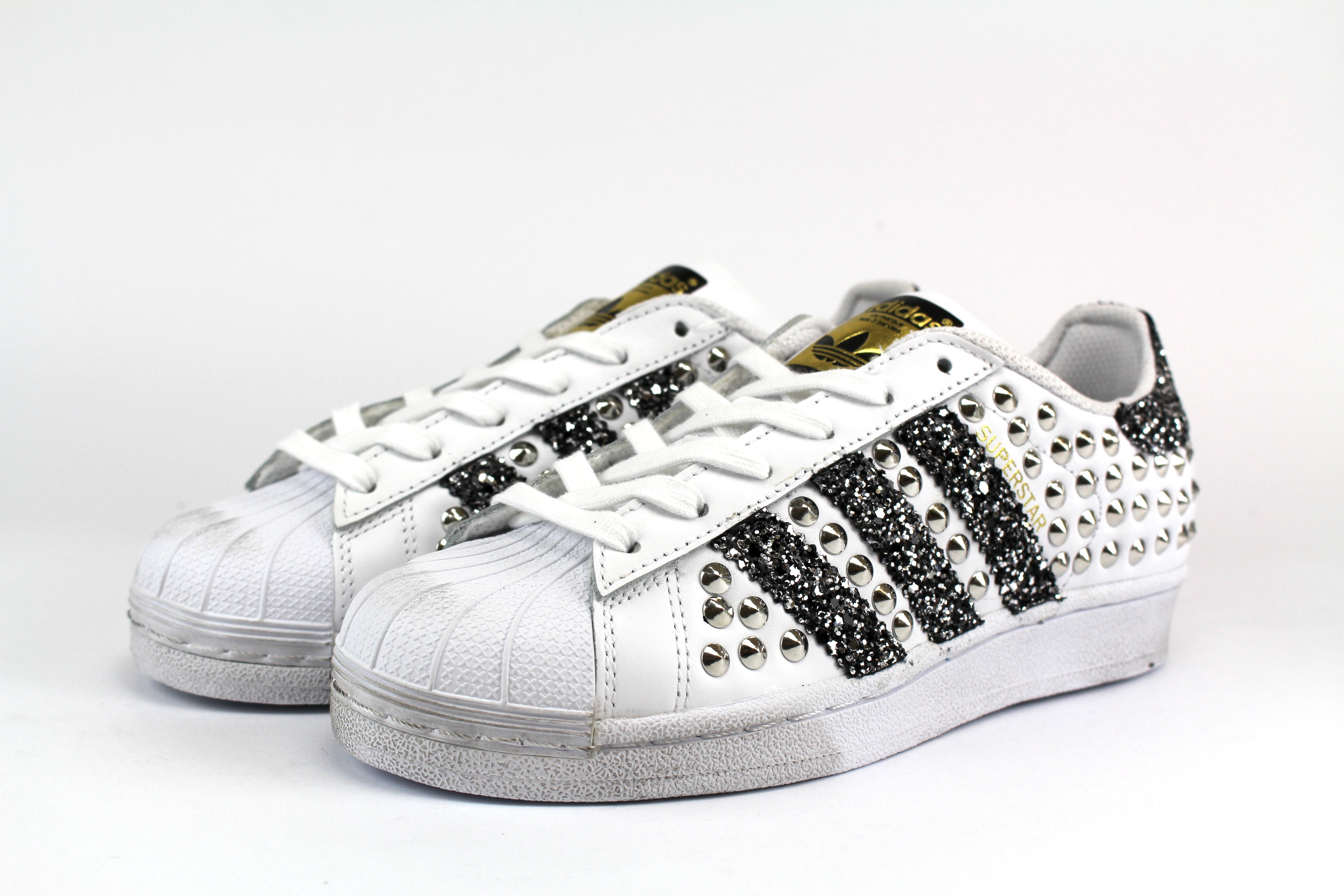 Adidas Superstar Total Borchie & Black Silver Glitter