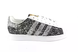 Adidas Superstar Total Glitter BlackSilver&Silver