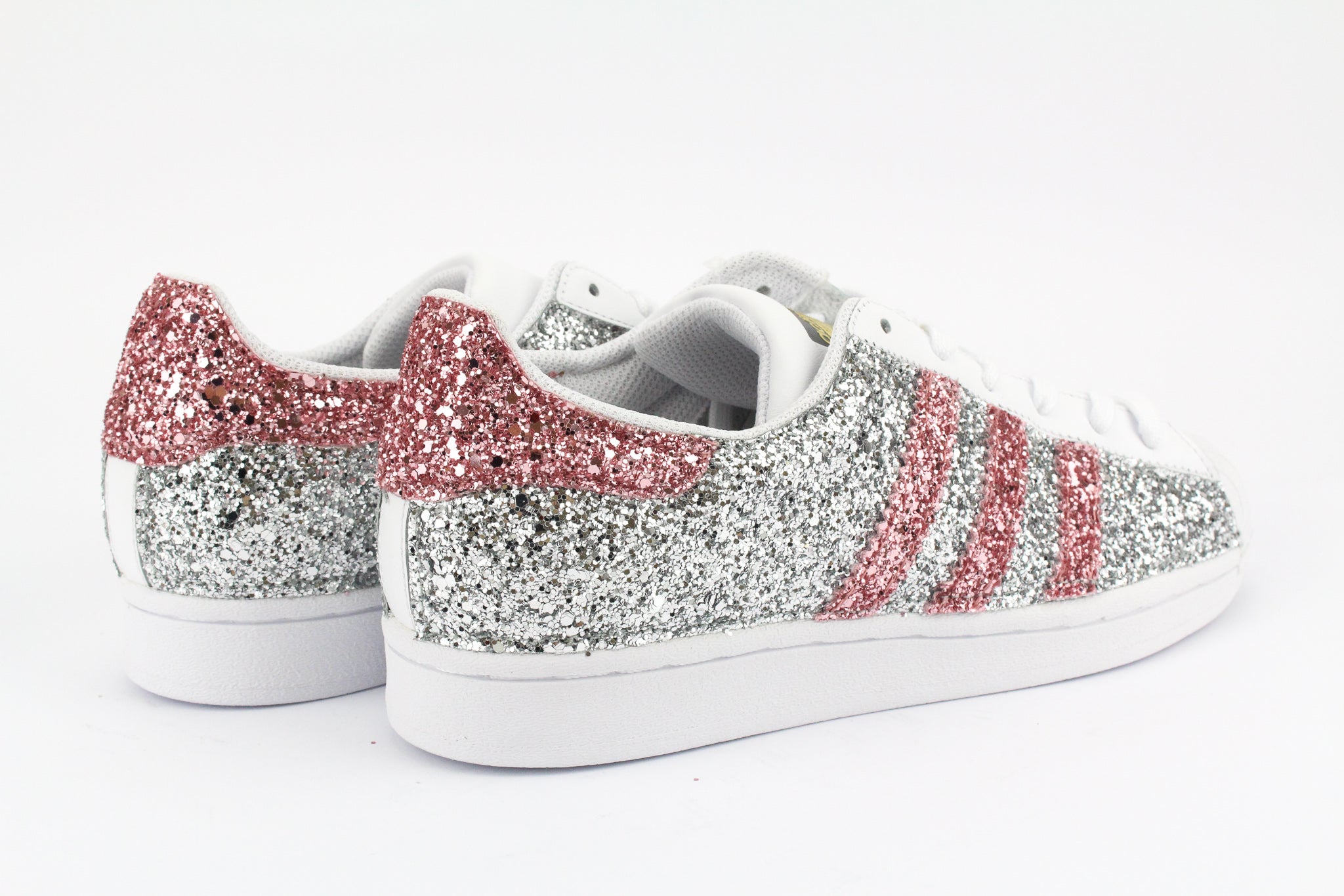 Adidas Superstar Total Silver & Pink Glitter