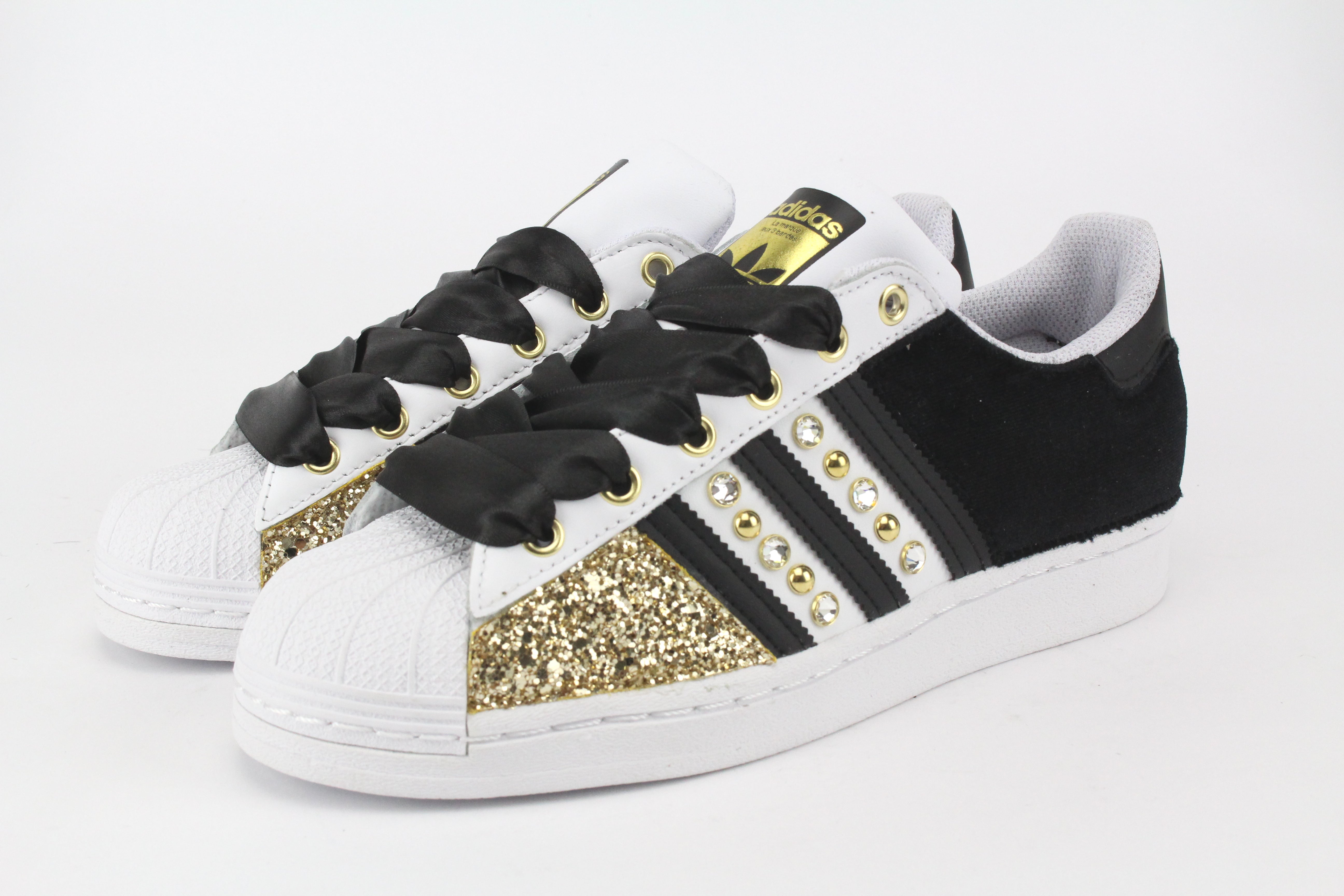 Adidas Superstar Velluto Black & Oro