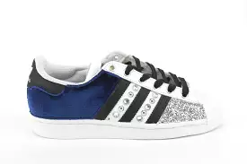 Adidas Superstar Velluto Blu & Argento