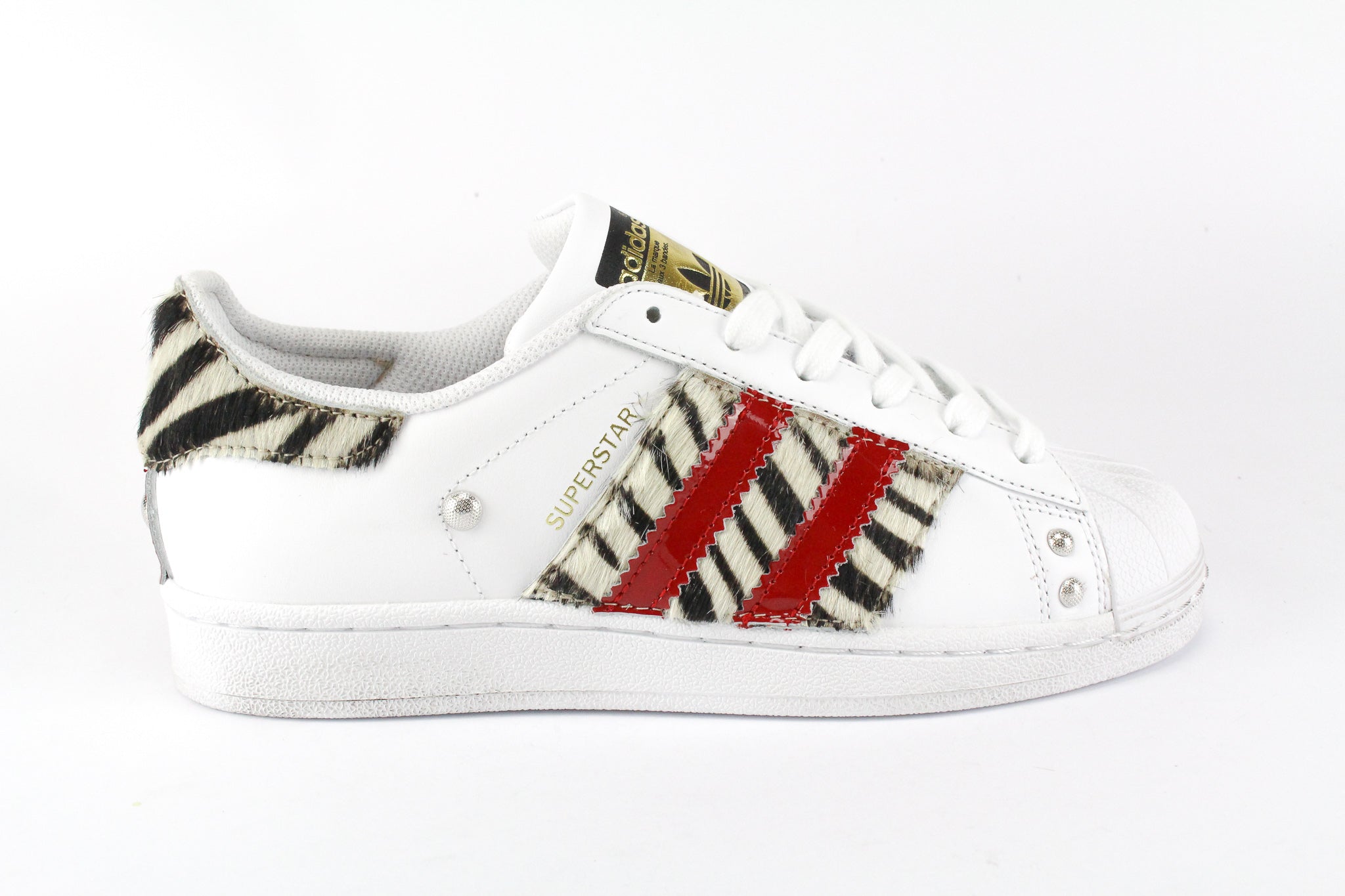 Adidas Superstar Zebrate & Vernice Rossa