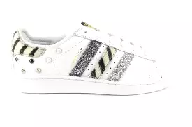 Adidas Superstar Zebrate Glitter  Borchie & Perle