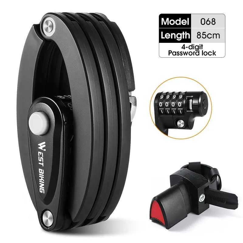 Anti-vol pour vélo / VTT en acier 8mm d'épaisseur West Biking - Folding Lock