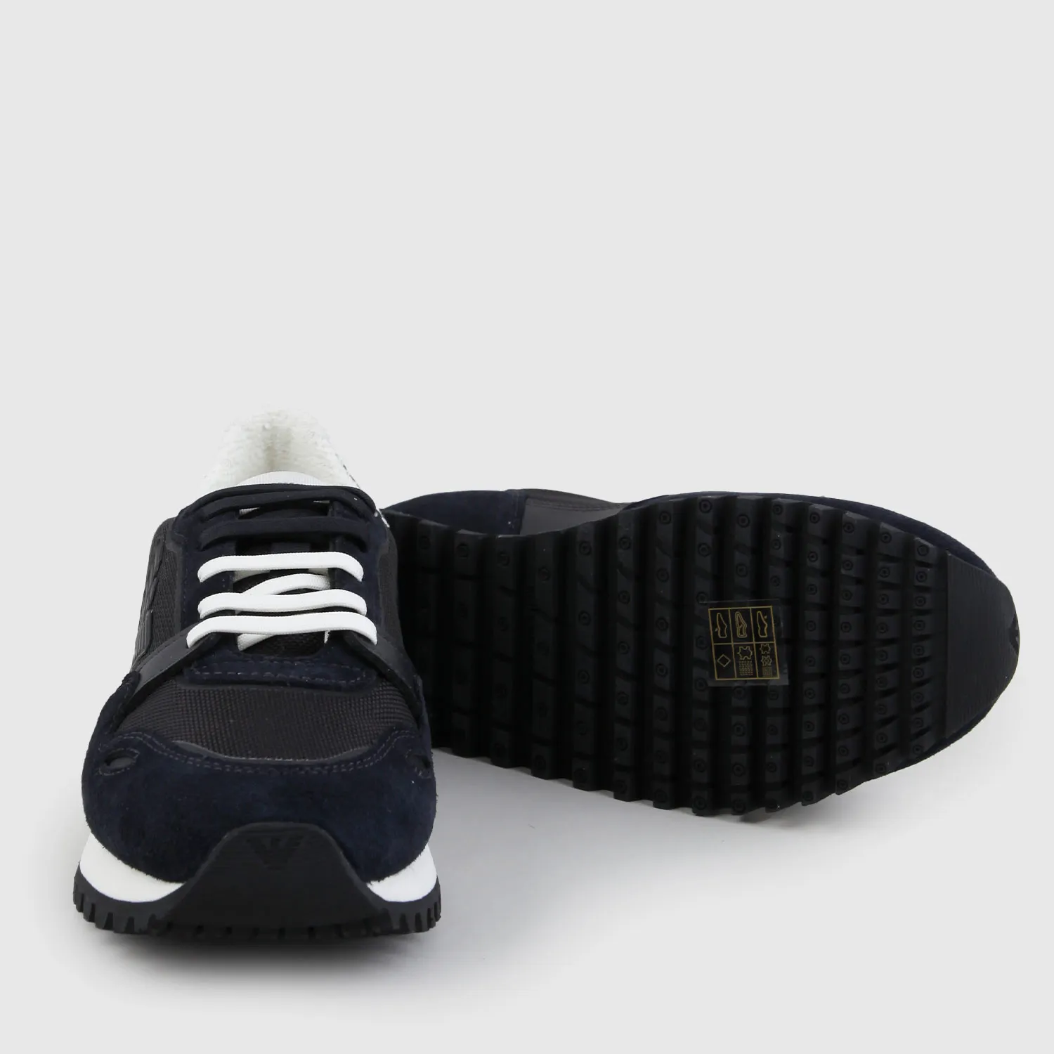 Armani Junior Blue And White Sneaker For Boy