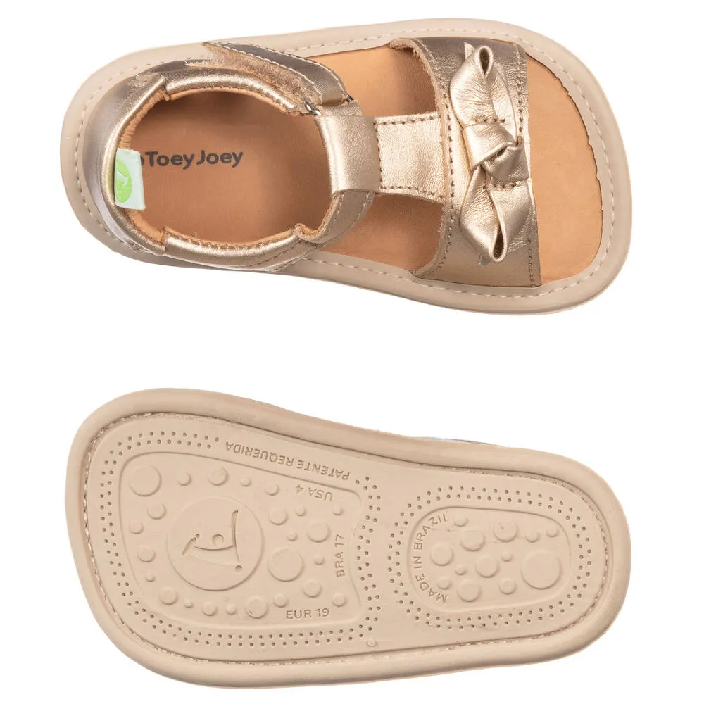 Baby Girls Gold Leather Sandals