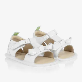 Baby Girls White Leather Sandals