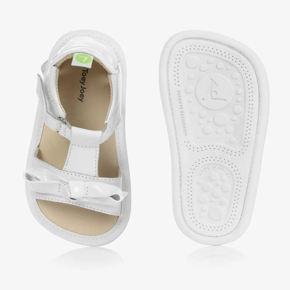 Baby Girls White Leather Sandals