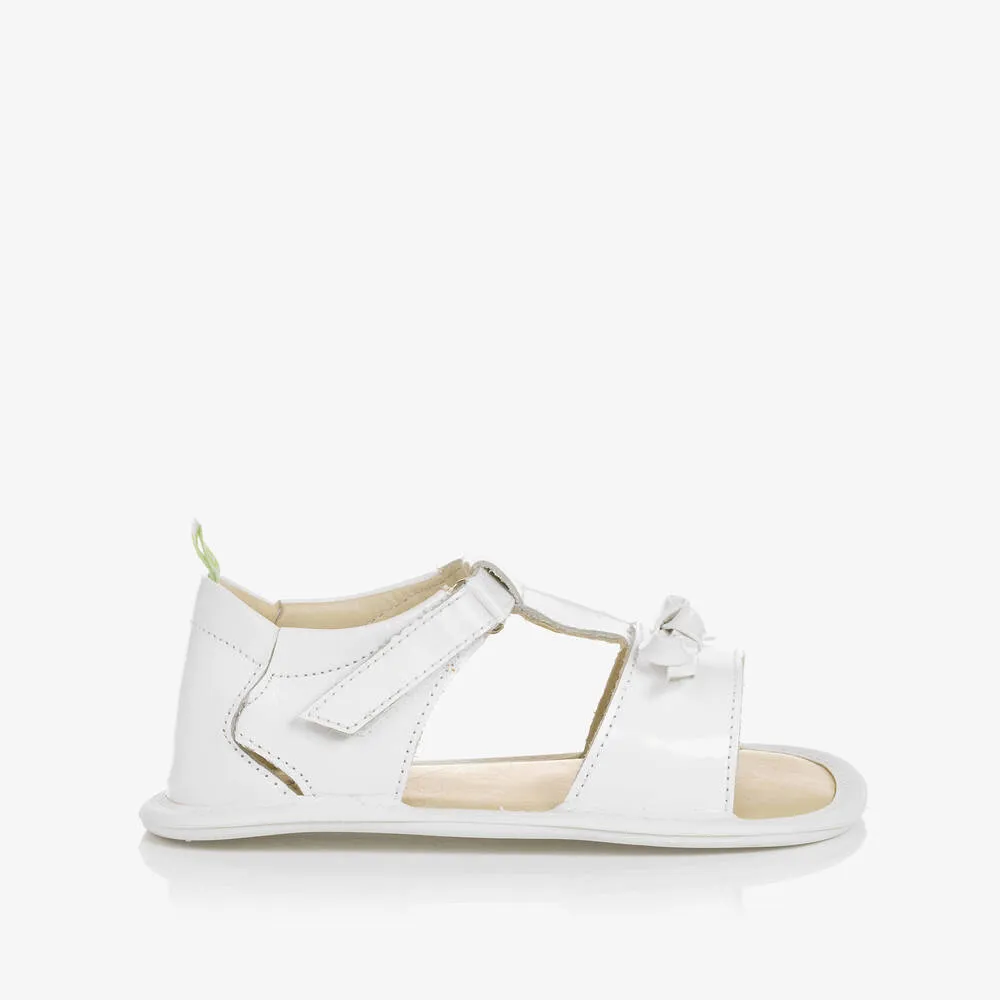 Baby Girls White Leather Sandals