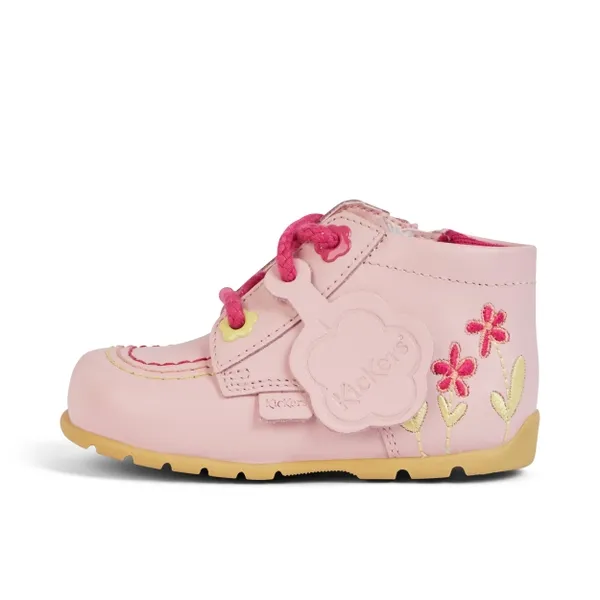 Baby Kick Hi Flower Boots Leather Pink