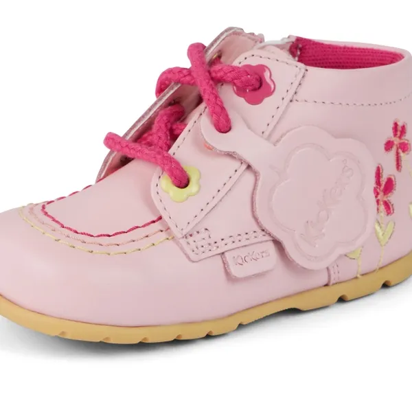 Baby Kick Hi Flower Boots Leather Pink