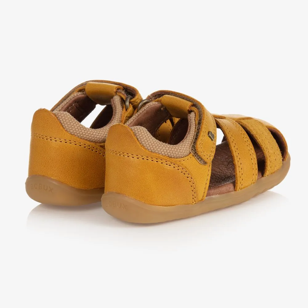 Baby Yellow Leather Sandals