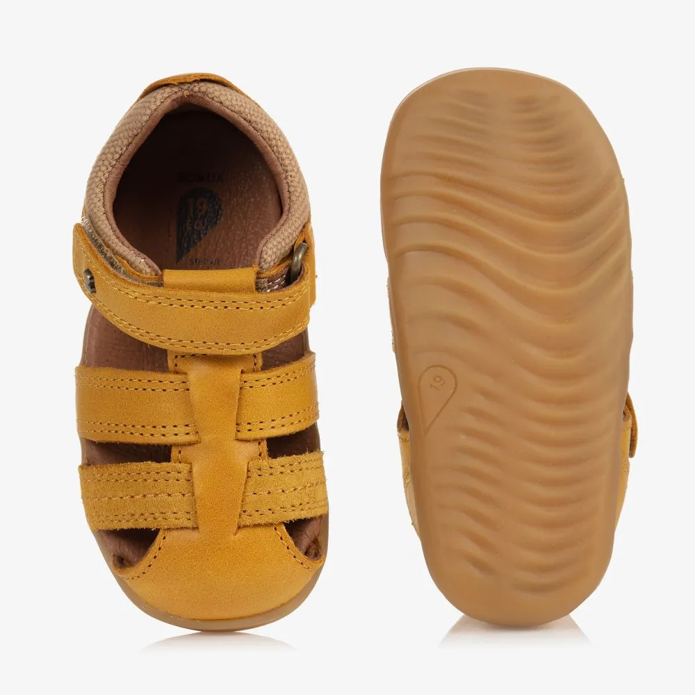 Baby Yellow Leather Sandals