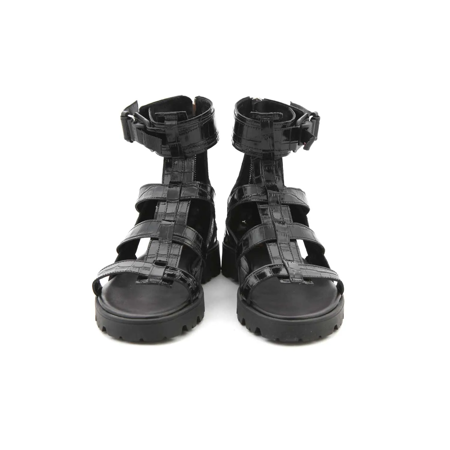 Balmain Black Boots Sandals For Teen Girl