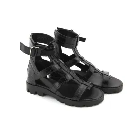 Balmain Black Boots Sandals For Teen Girl