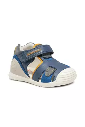 Biogateo Petrol Blue Yellow Sandals