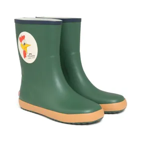 Bobo Choses Dark Green Rubber Boots For Boy And Girl