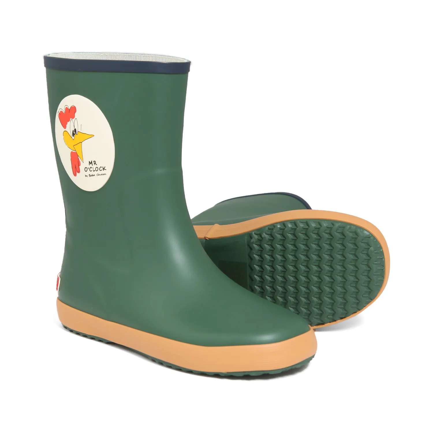 Bobo Choses Dark Green Rubber Boots For Boy And Girl