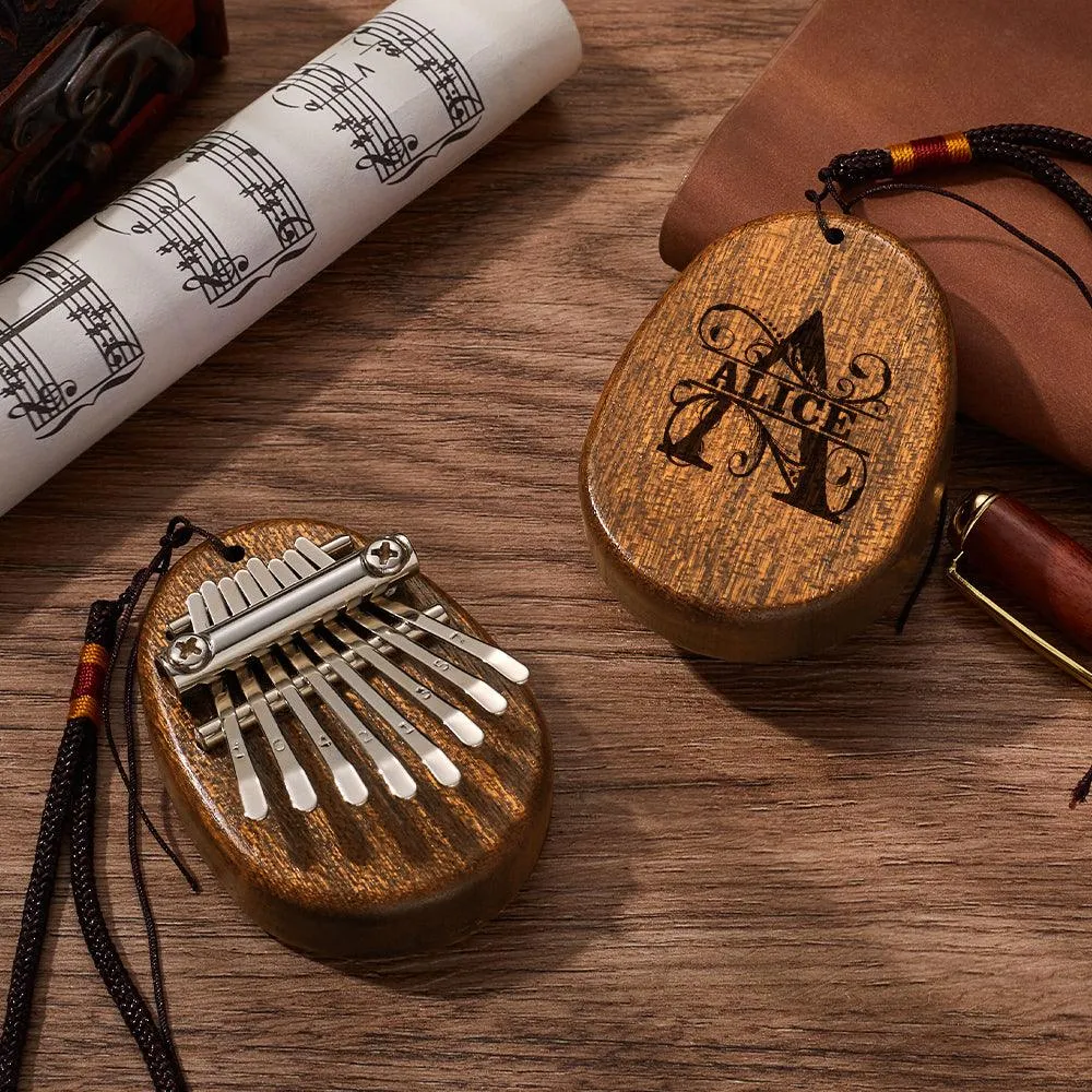 Custom Kalimba Thumb Piano Personalized 8 Keys Mini Kalimba With Name