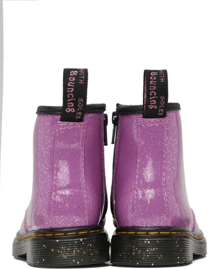 Dr. Martens Baby Pink 1460 Glitter Lace-Up Boots