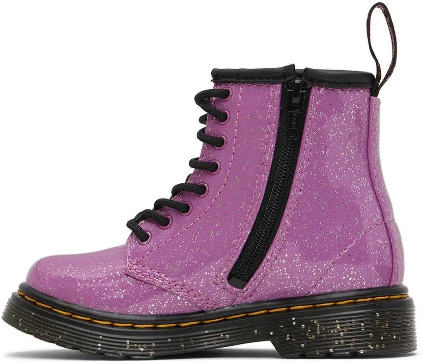 Dr. Martens Baby Pink 1460 Glitter Lace-Up Boots