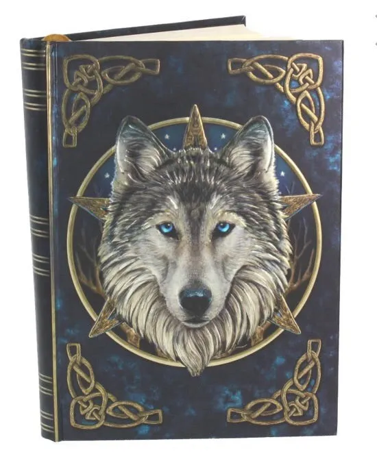 Embossed wolf ‘wild one’ journal 17cm