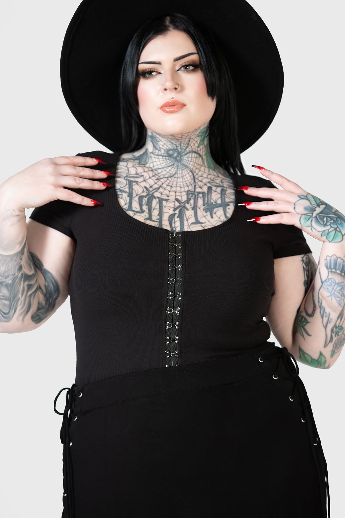 Eye C U Cap-Sleeve Top [PLUS]