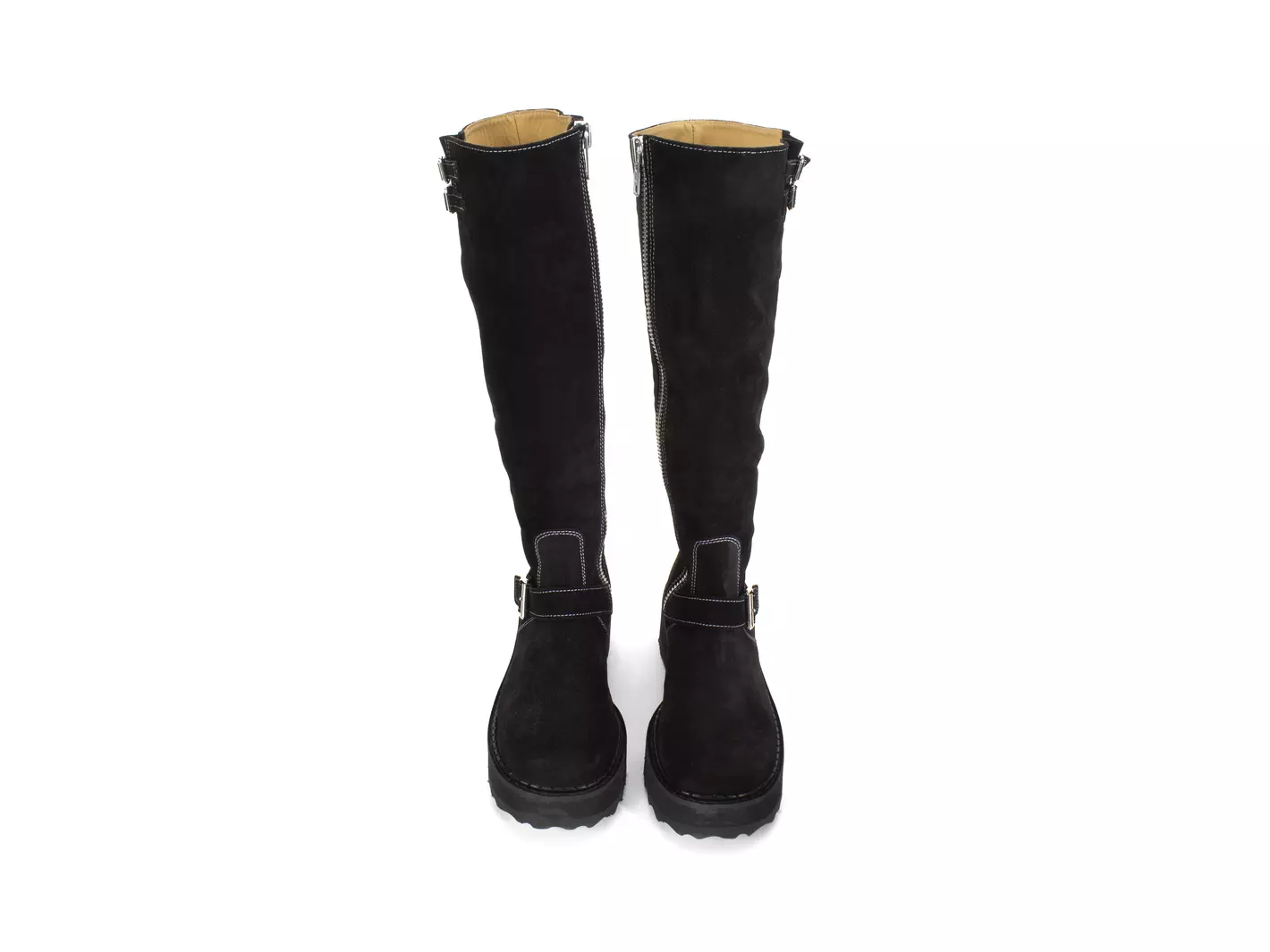 F-Shoe Hi Bond Girl Tall Boots with Buckles