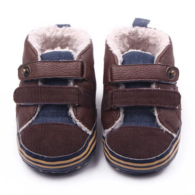 Fashion Newborn Warm Baby Boys Shoes First Walker Infants Antislip Toddler Boots SM6