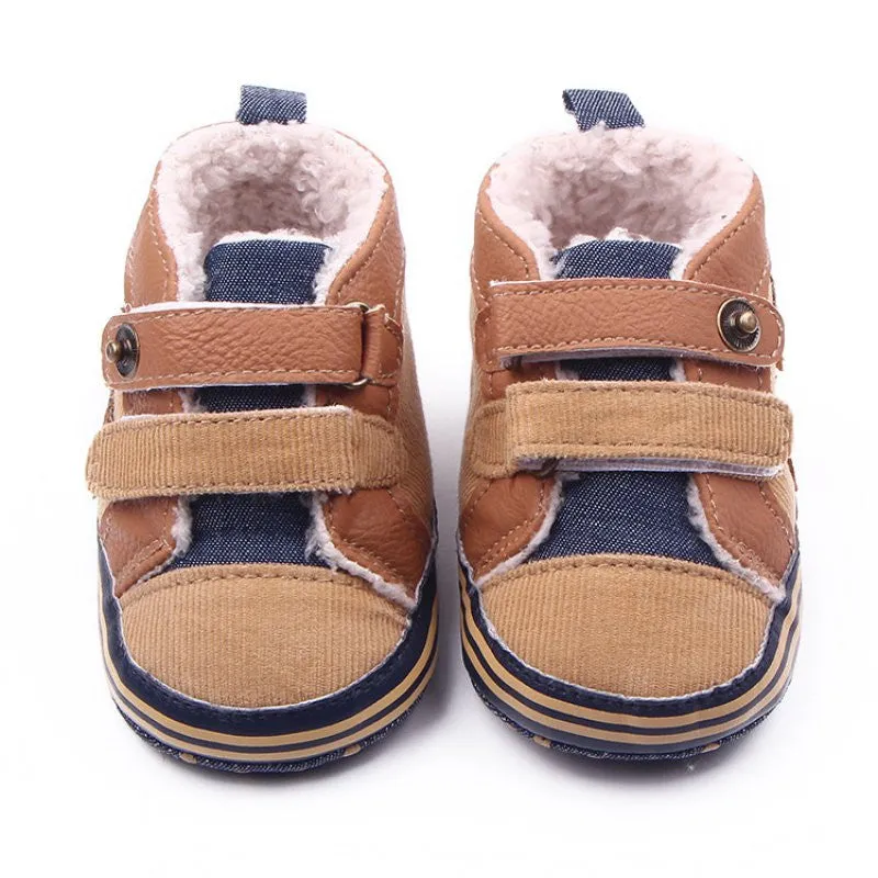 Fashion Newborn Warm Baby Boys Shoes First Walker Infants Antislip Toddler Boots SM6