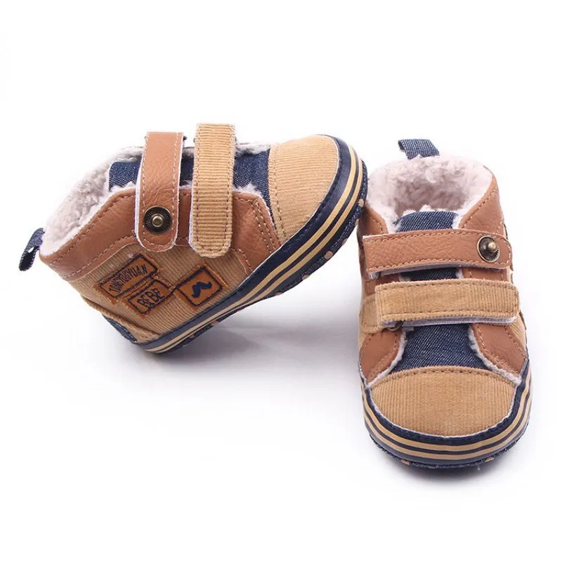 Fashion Newborn Warm Baby Boys Shoes First Walker Infants Antislip Toddler Boots SM6